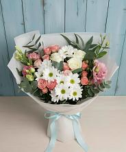 Букет цветов из:  Розы, Лизиантусы и Хризантемы в Ильинское (Домодедово) 