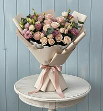 Букет цветов из:  Розы и Лизиантусы в Ильинское (Домодедово) 