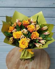 Букет цветов из:  Альстромерии и Розы #REPLACE_PRED# Ильинское (Домодедово) 