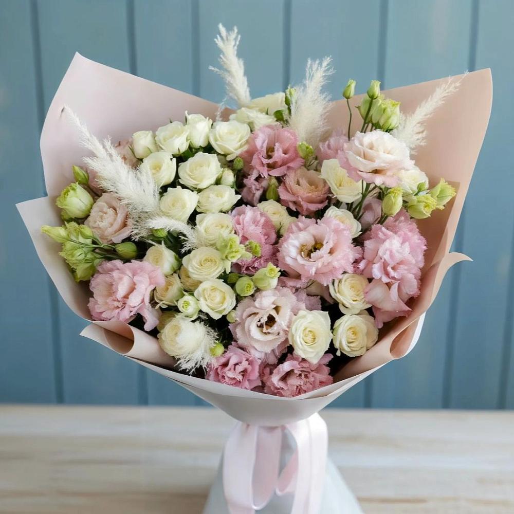 Букет цветов из: Альстромерии и Розы в Ильинское (Домодедово) 