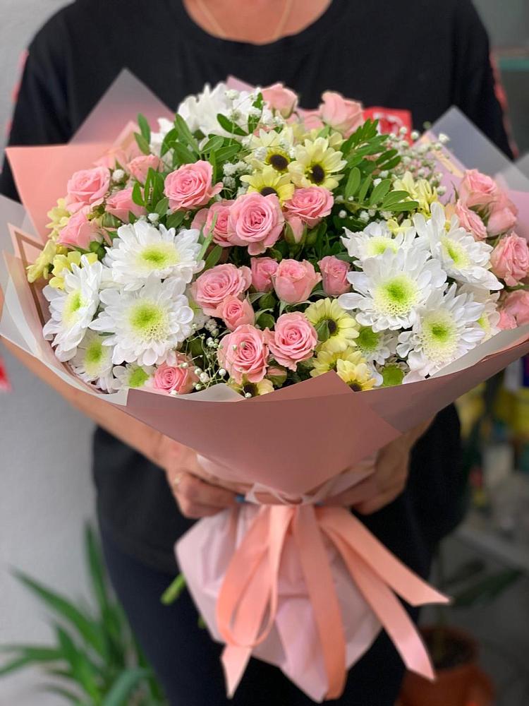 Букет цветов из: Розы и Хризантемы в Ильинское (Домодедово) 