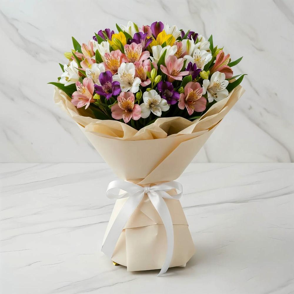 Букет цветов из: Альстромерии в Ильинское (Домодедово) 