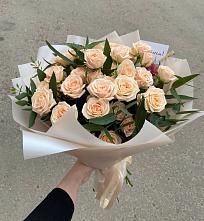 Букет Кремовые розы Латте в Ильинское (Домодедово) 