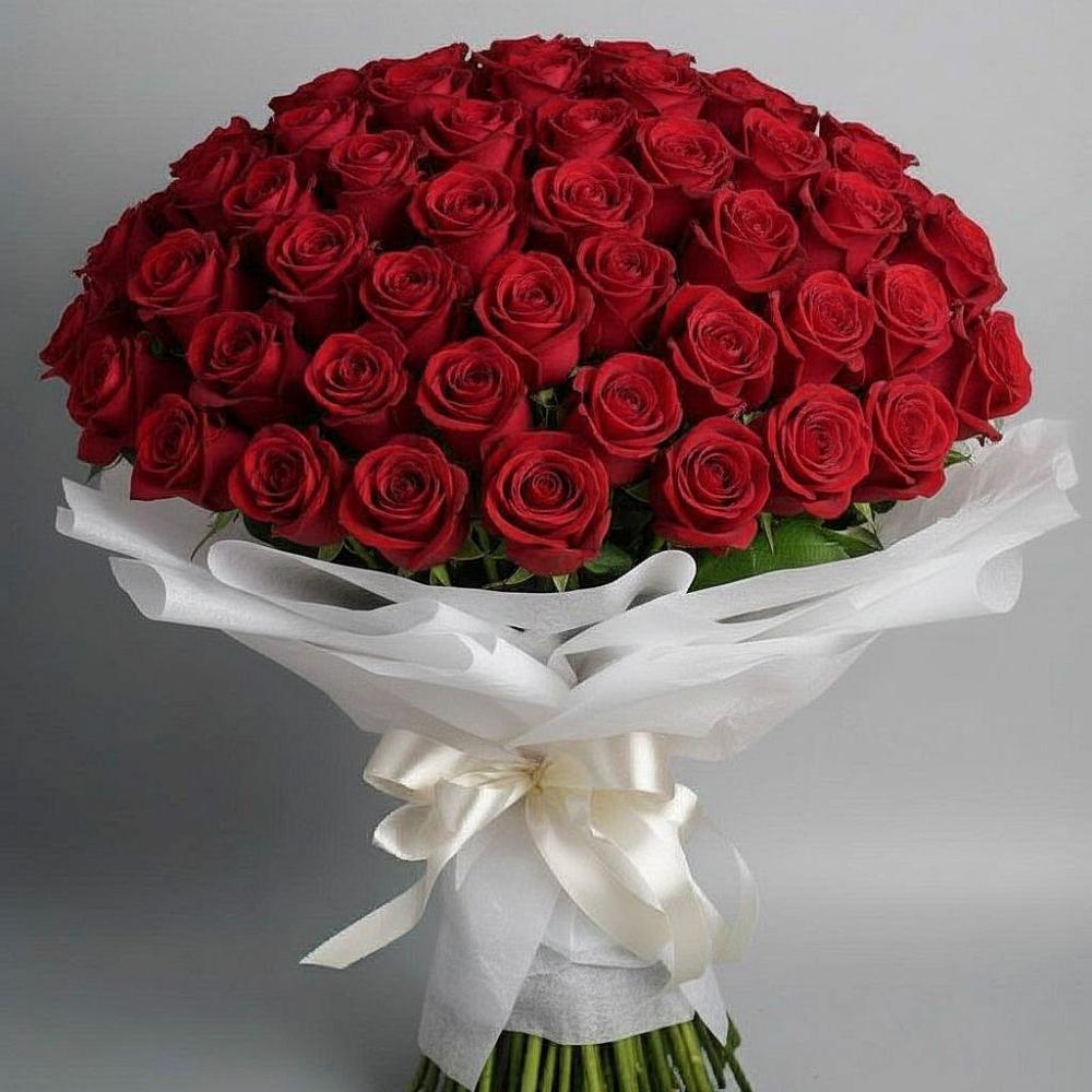 Букет 101 Красная роза Блэк Мэджик в Ильинское (Домодедово) 