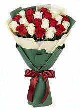 Букет Микс из красных и белых роз #REPLACE_PRED# Ильинское (Домодедово) 