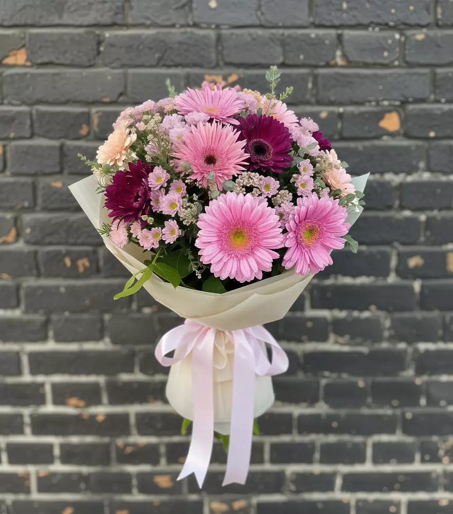 Букет цветов из: Герберы и Хризантемы в Ильинское (Домодедово) 
