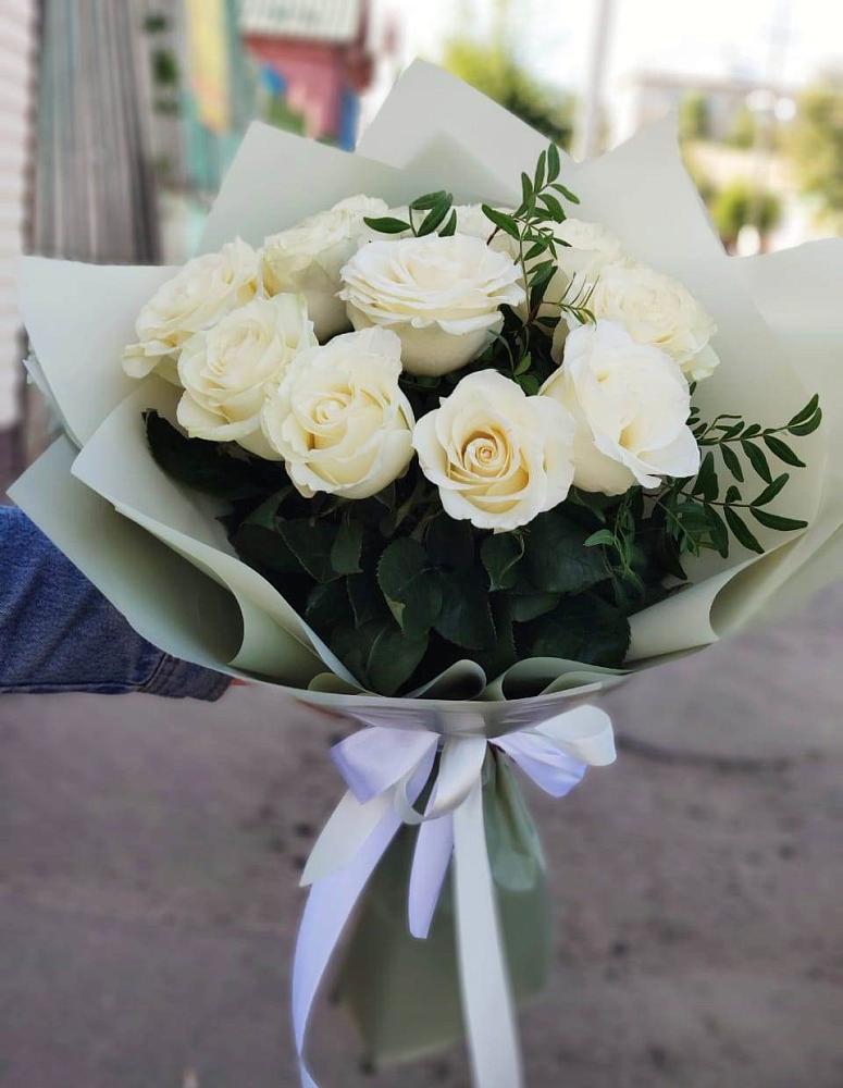 Букет Белые розы Проуд в Ильинское (Домодедово) 
