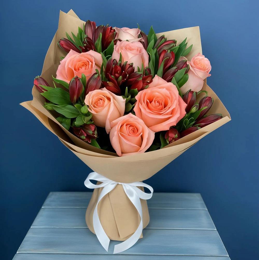 Букет цветов из: Розы и Альстромерии в Ильинское (Домодедово) 