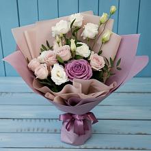 Букет цветов из:  Розы и Лизиантусы #REPLACE_PRED# Ильинское (Домодедово) 