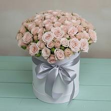 Цветочная композиция из Розы в шляпной коробке в Ильинское (Домодедово) 