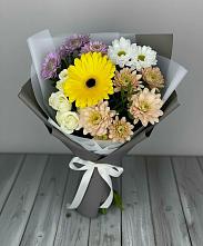 Букет цветов из:  Розы, Герберы и Хризантемы #REPLACE_PRED# Ильинское (Домодедово) 