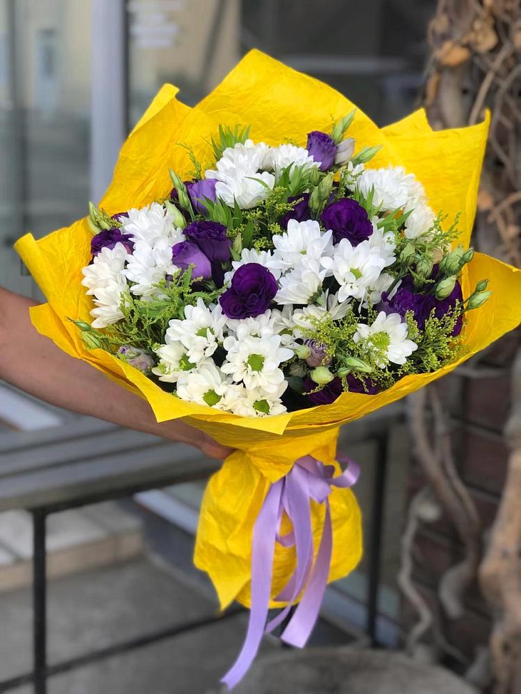Букет цветов из: Ирисы, Хризантемы и Ромашки в Ильинское (Домодедово) 
