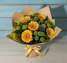 Букет цветов из:  Герберы и Хризантемы в Ильинское (Домодедово) 