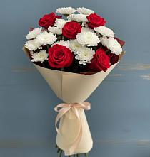 Букет цветов из:  Розы и Хризантемы #REPLACE_PRED# Ильинское (Домодедово) 