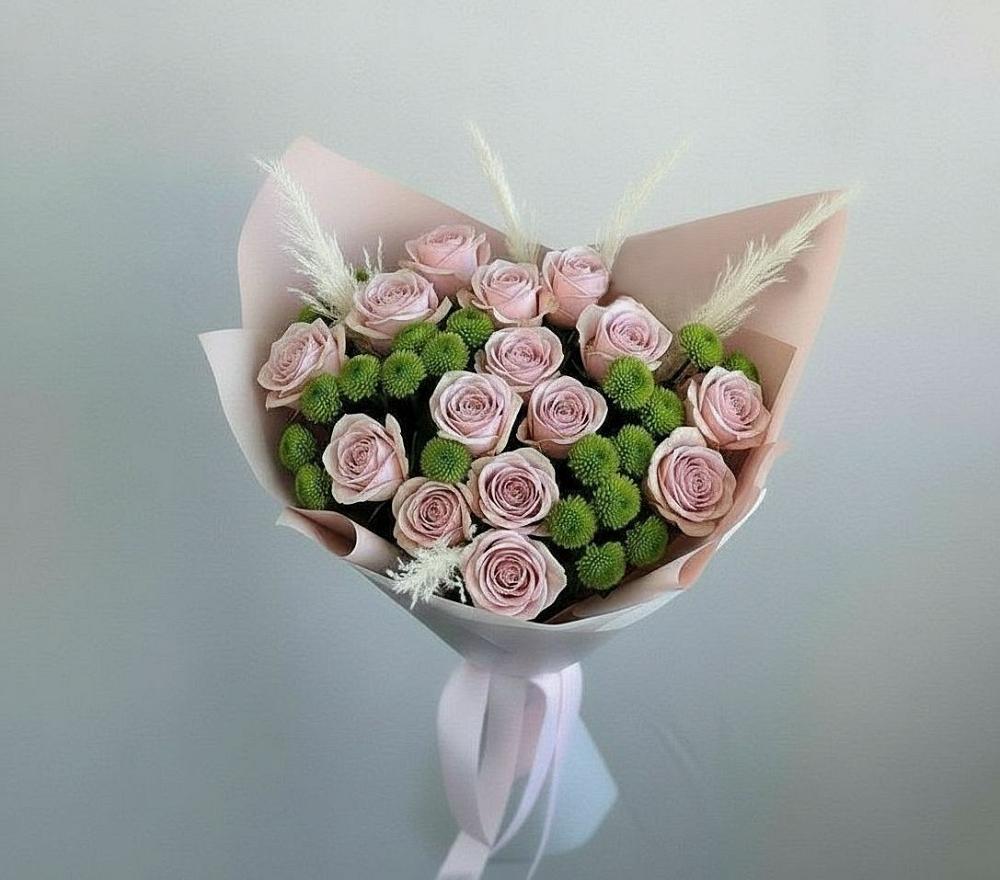 Букет цветов из: Розы и Хризантемы в Ильинское (Домодедово) 