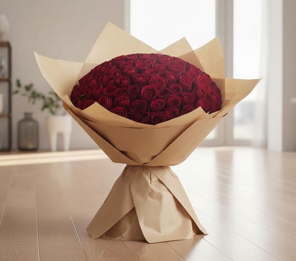 Букет 101 Красная роза в Ильинское (Домодедово) 