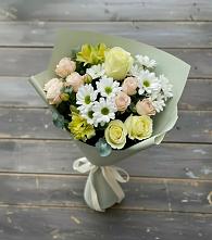 Букет цветов из:  Альстромерии, Розы и Хризантемы #REPLACE_PRED# Ильинское (Домодедово) 