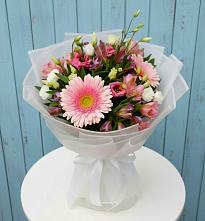 Букет цветов из:  Герберы, Альстромерии и Лизиантусы #REPLACE_PRED# Ильинское (Домодедово) 