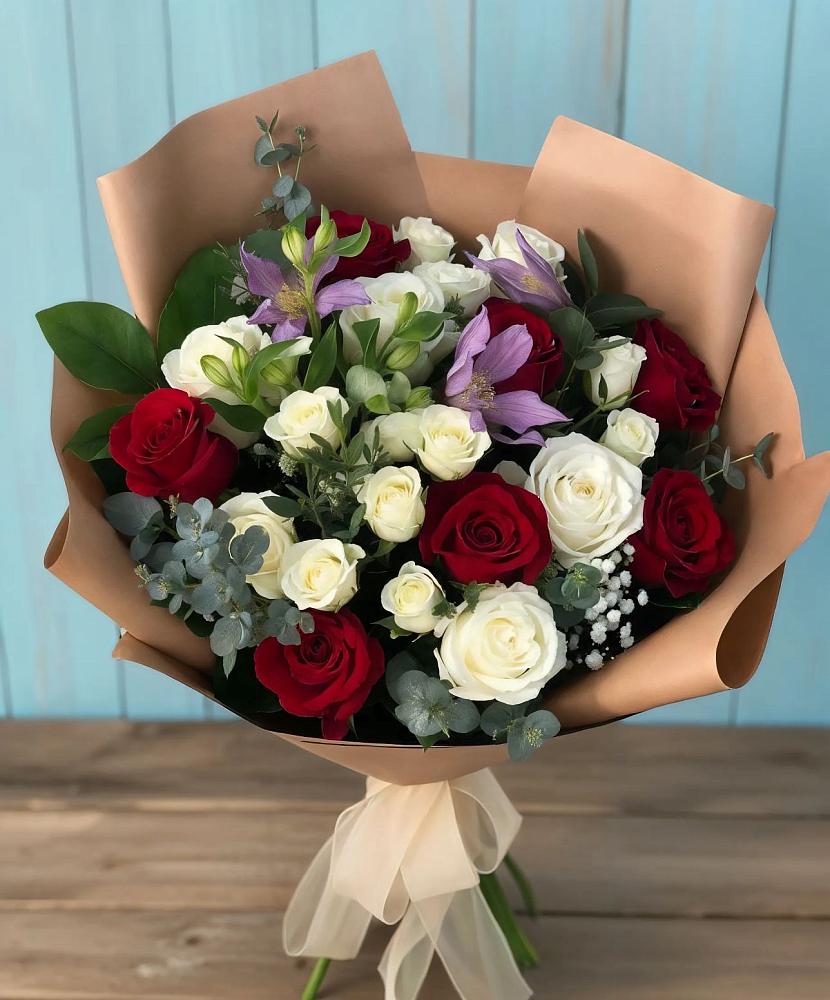 Букет цветов из: Розы и Альстромерии в Ильинское (Домодедово) 