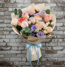 Букет цветов из:  Розы, Лизиантусы и Гвоздики #REPLACE_PRED# Ильинское (Домодедово) 