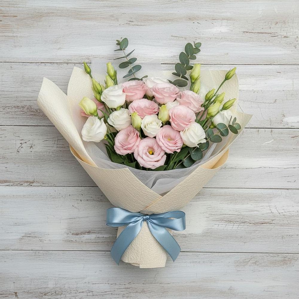 Букет цветов из: Лизиантусы в Ильинское (Домодедово) 